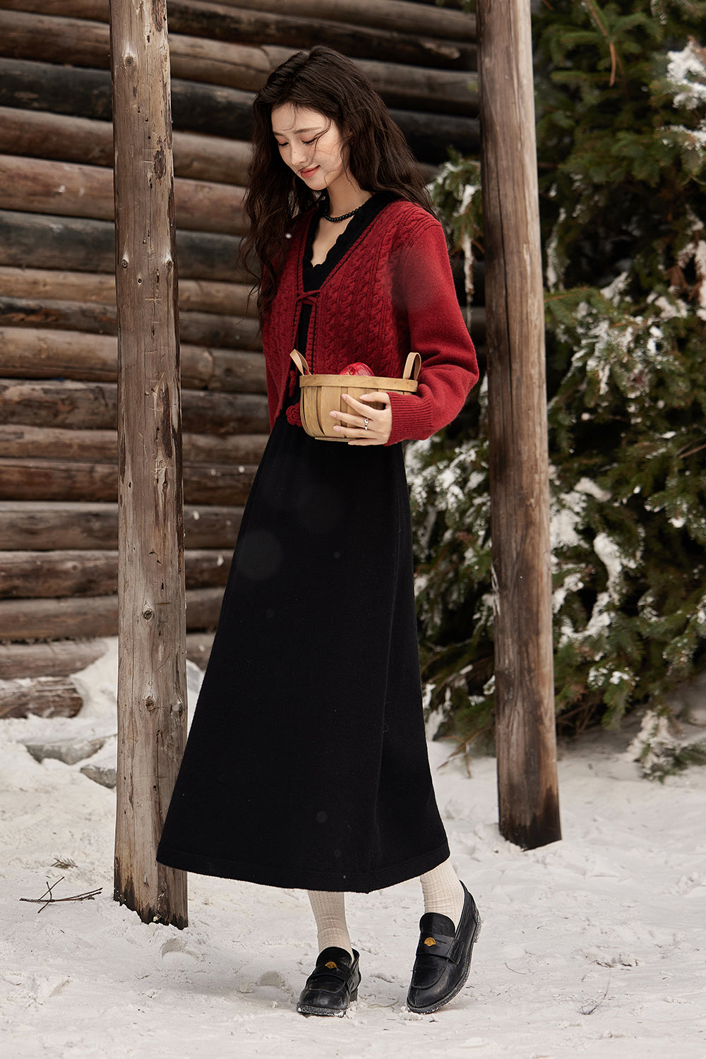 Set Gaun dan Mantel Tali Spaghetti Dijual Terpisah