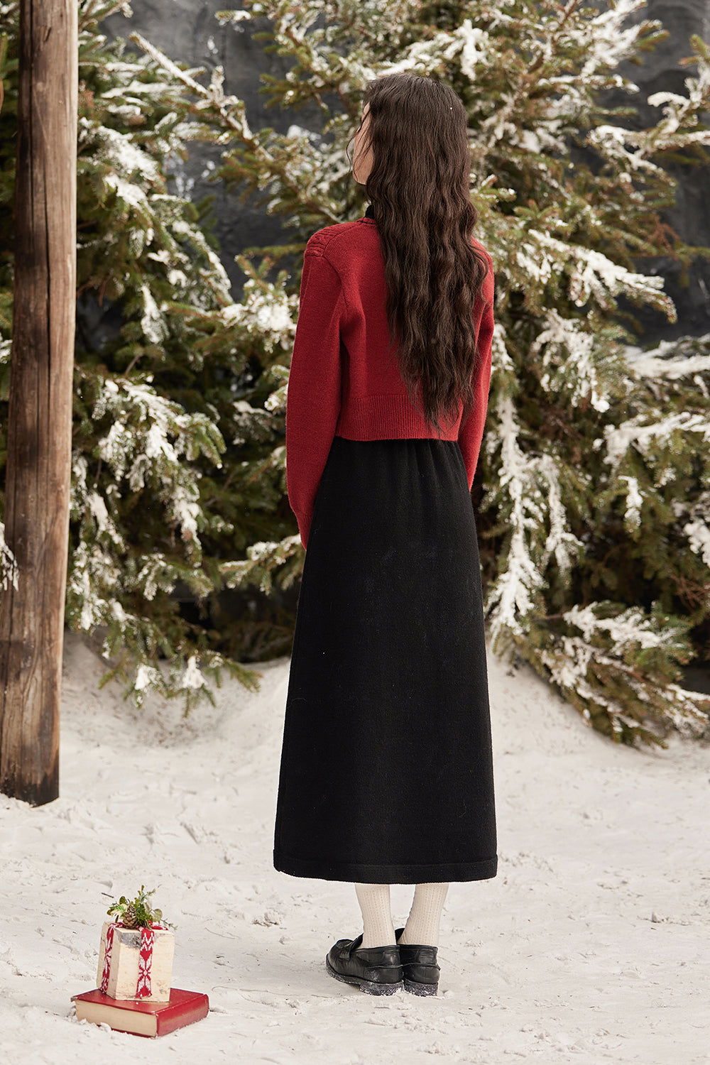 Set Gaun dan Mantel Tali Spaghetti Dijual Terpisah