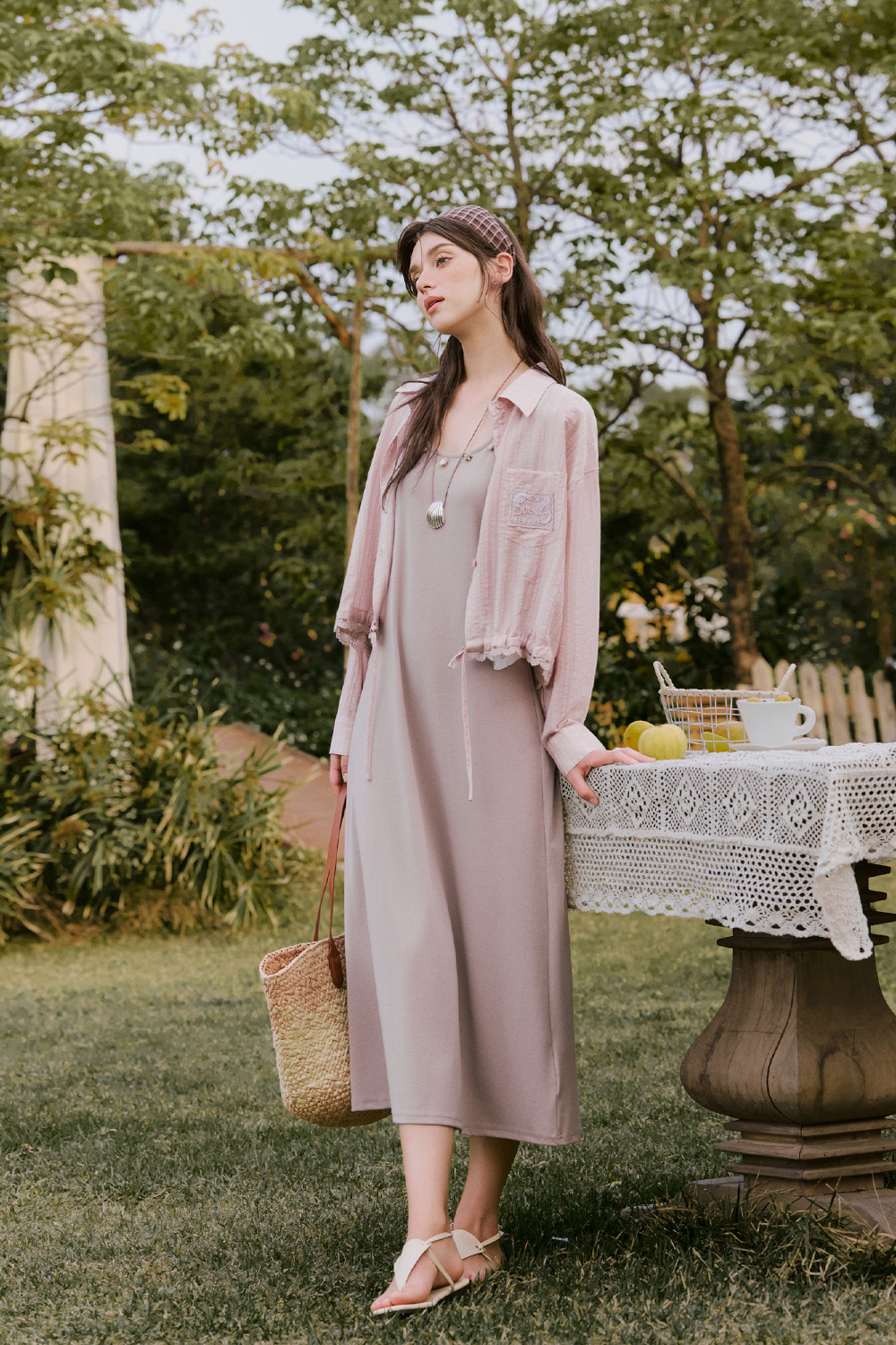 Spaghetti Strap Dress and Shirt Set Separately Sold