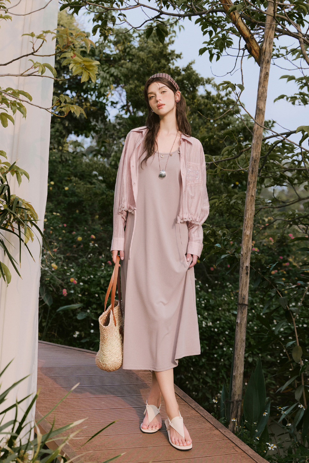 Spaghetti Strap Dress and Shirt Set Separately Sold