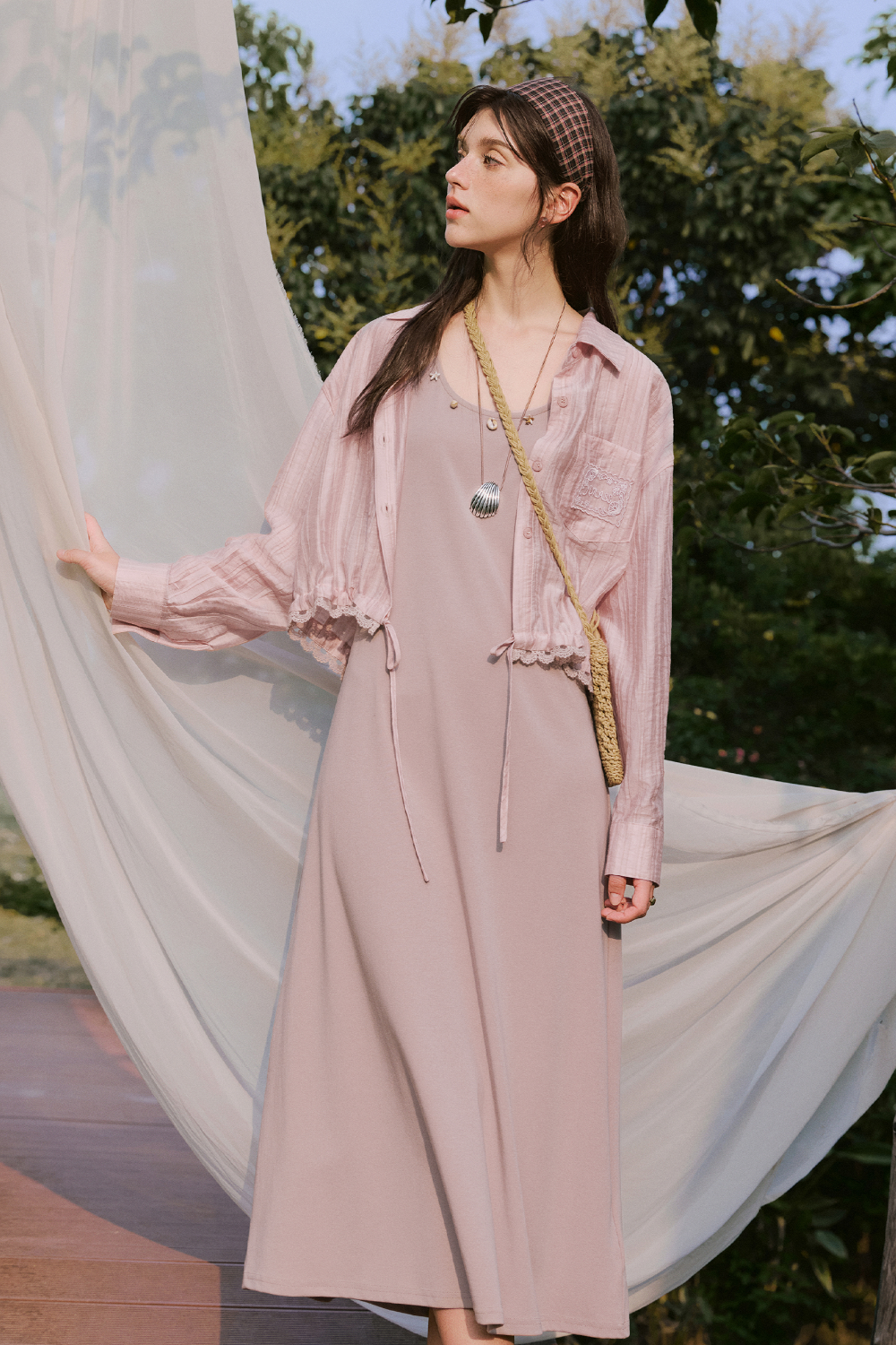 Spaghetti Strap Dress and Shirt Set Separately Sold