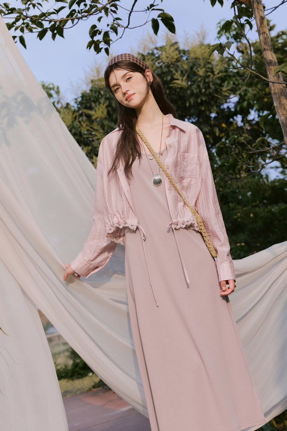 Spaghetti Strap Dress and Shirt Set Separately Sold