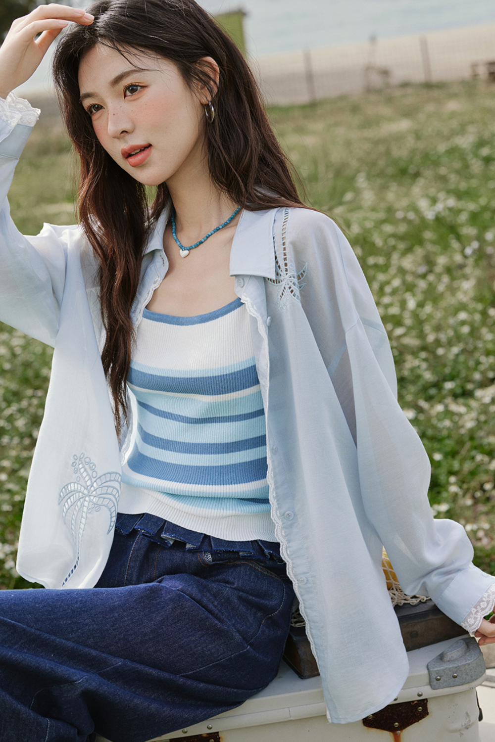 여성용 스파게티 스트랩 탑