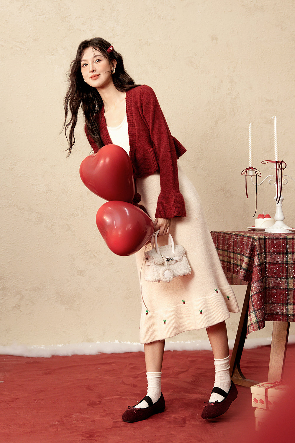 Set Gaun dan Mantel Tali Spaghetti Dijual Terpisah