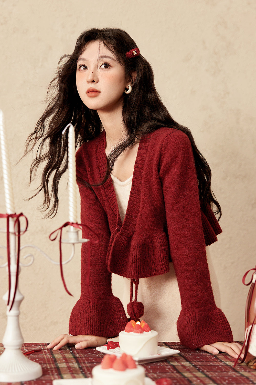 Set Gaun dan Mantel Tali Spaghetti Dijual Terpisah