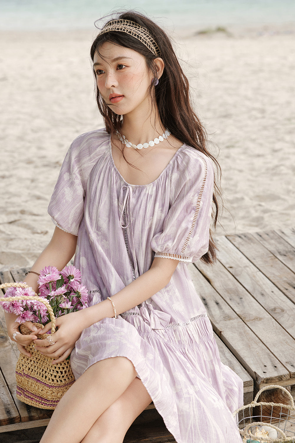여성용 A라인 미니드레스