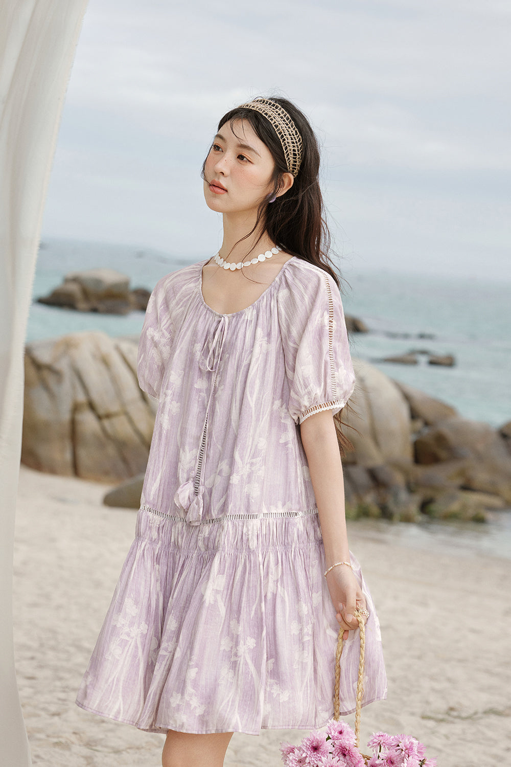 여성용 A라인 미니드레스
