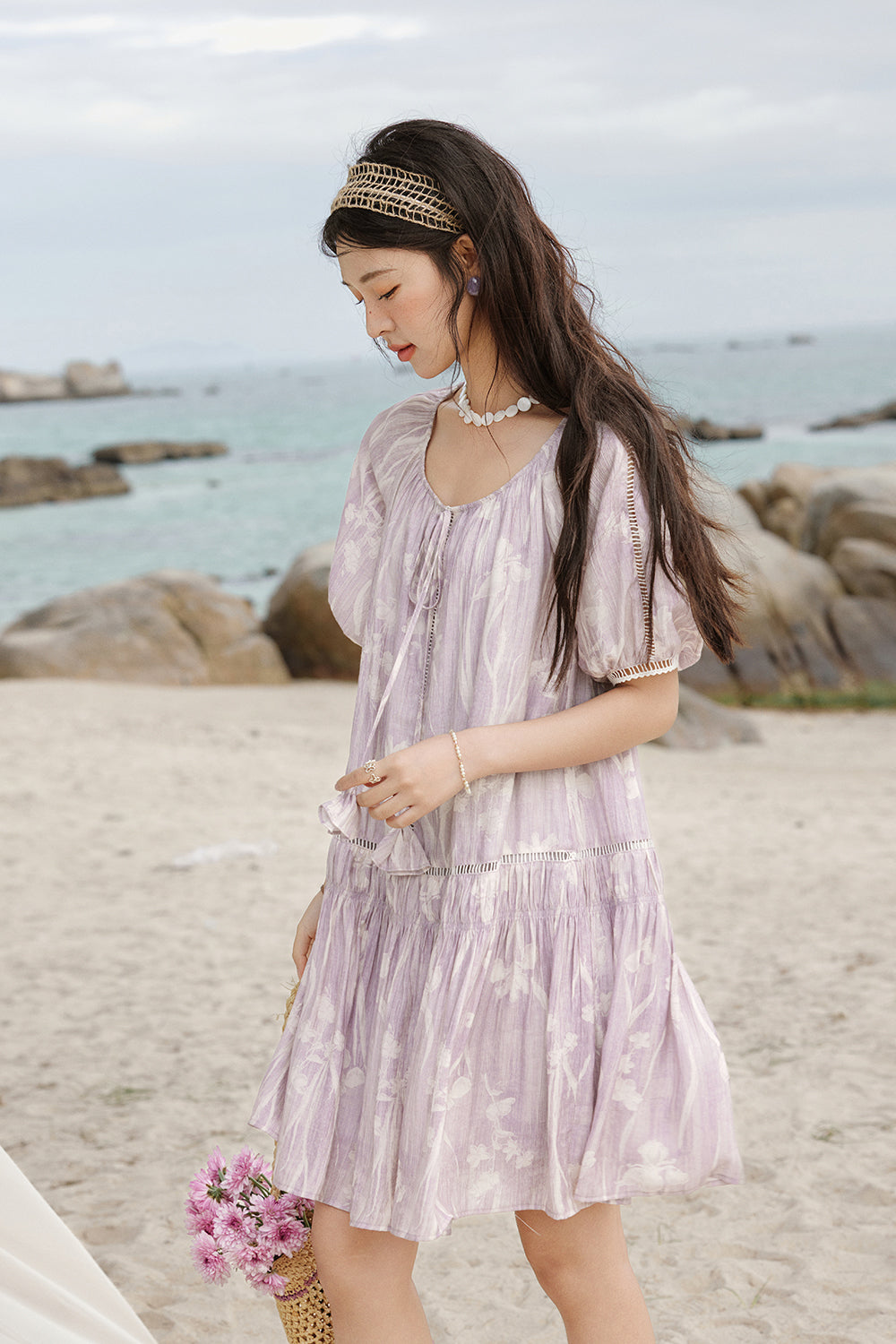 여성용 A라인 미니드레스