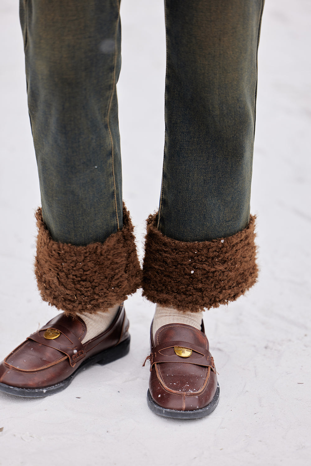 Quần Jeans Denim Mùa Đông Cho Nữ