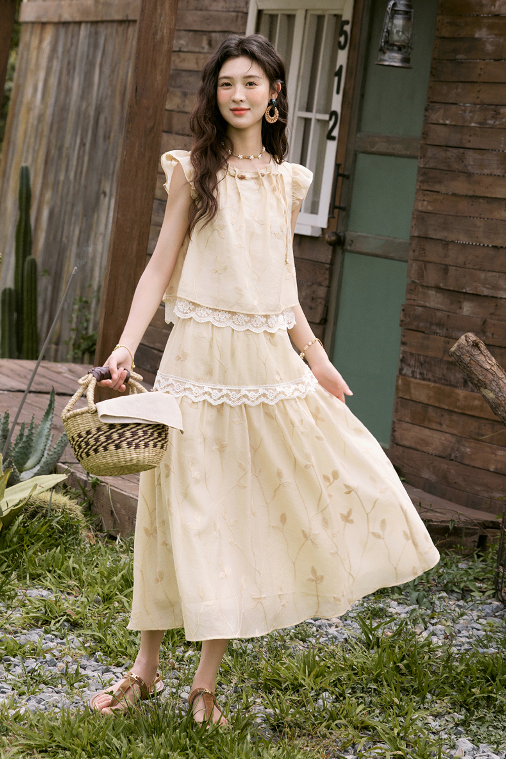 Blouse and Skirt Set