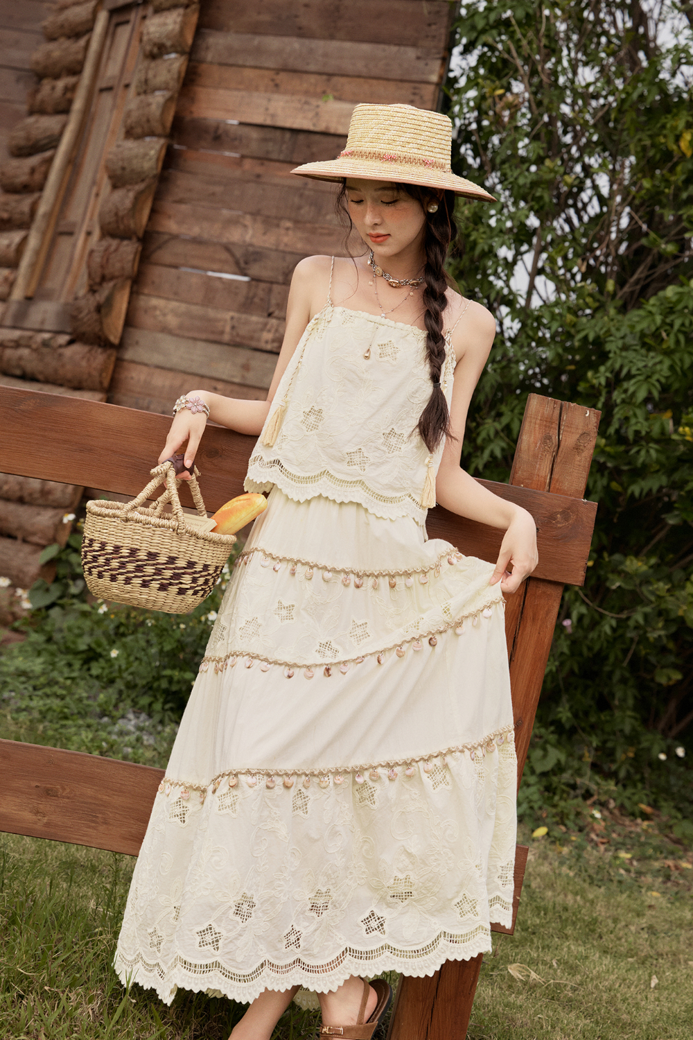 블라우스와 스커트 세트