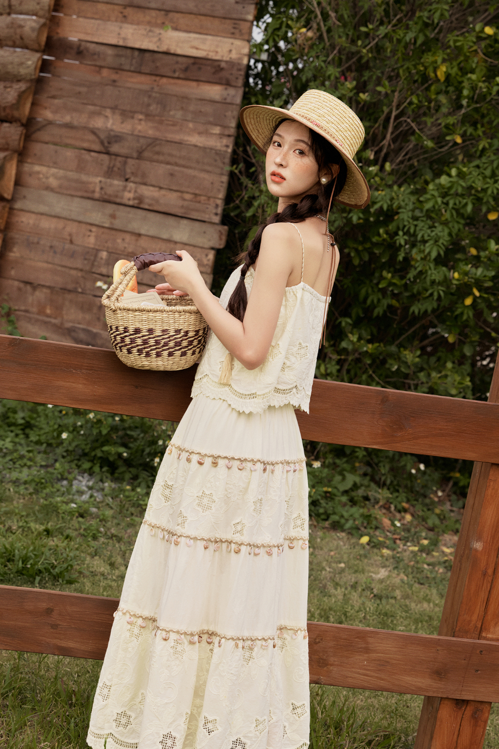 블라우스와 스커트 세트