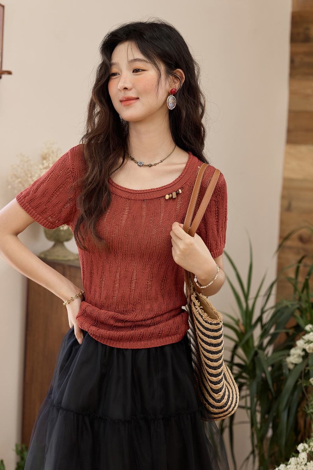 Knit T-shirt for Women