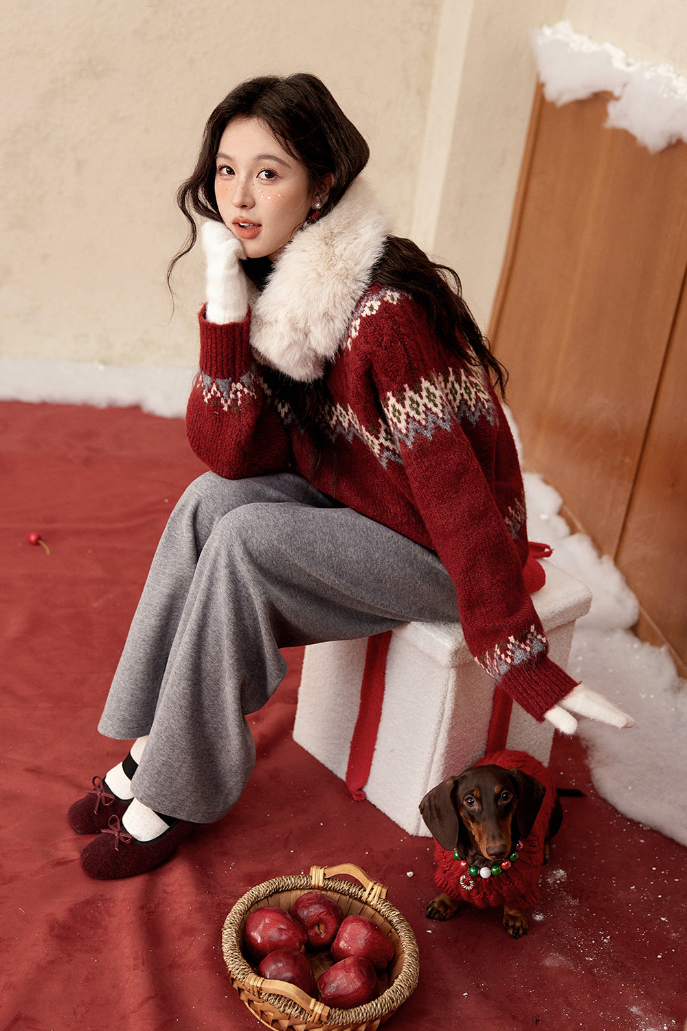 여성용 니트 셔츠