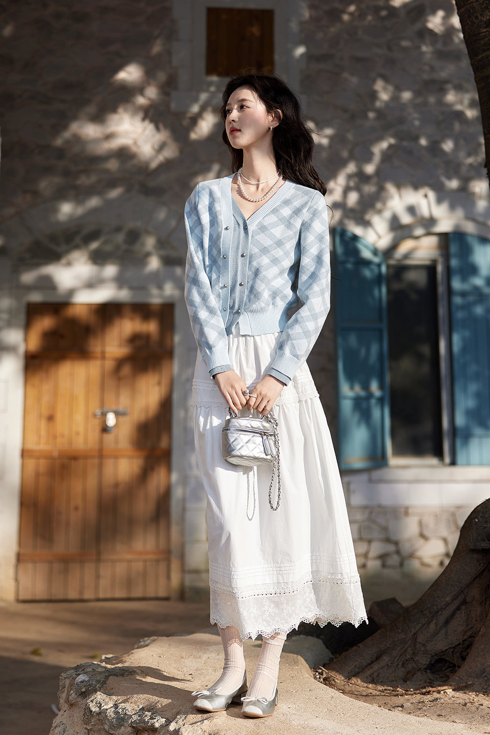 여성용 니트 셔츠