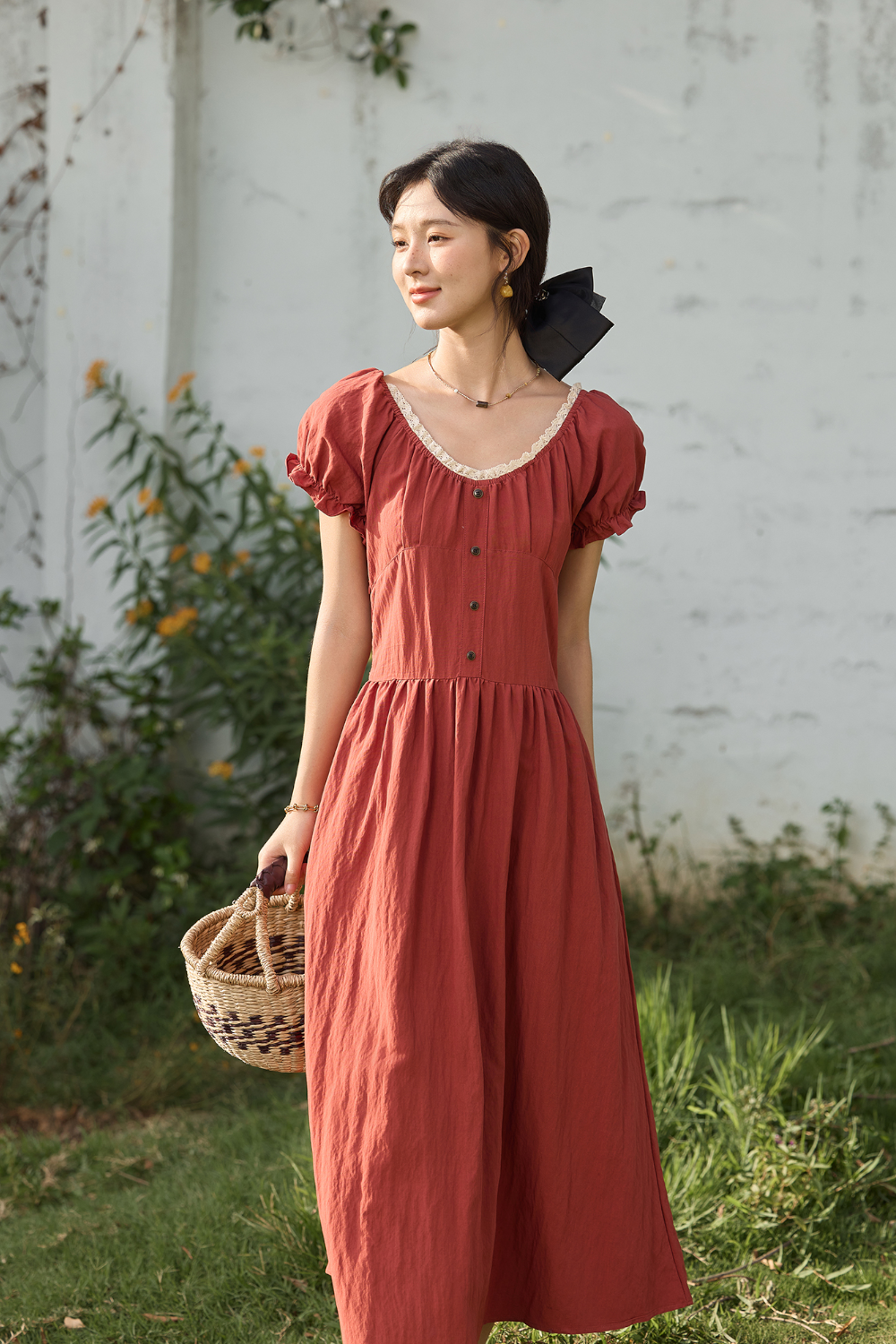 ruched bust a line dress A-line Maxi Dress for Women