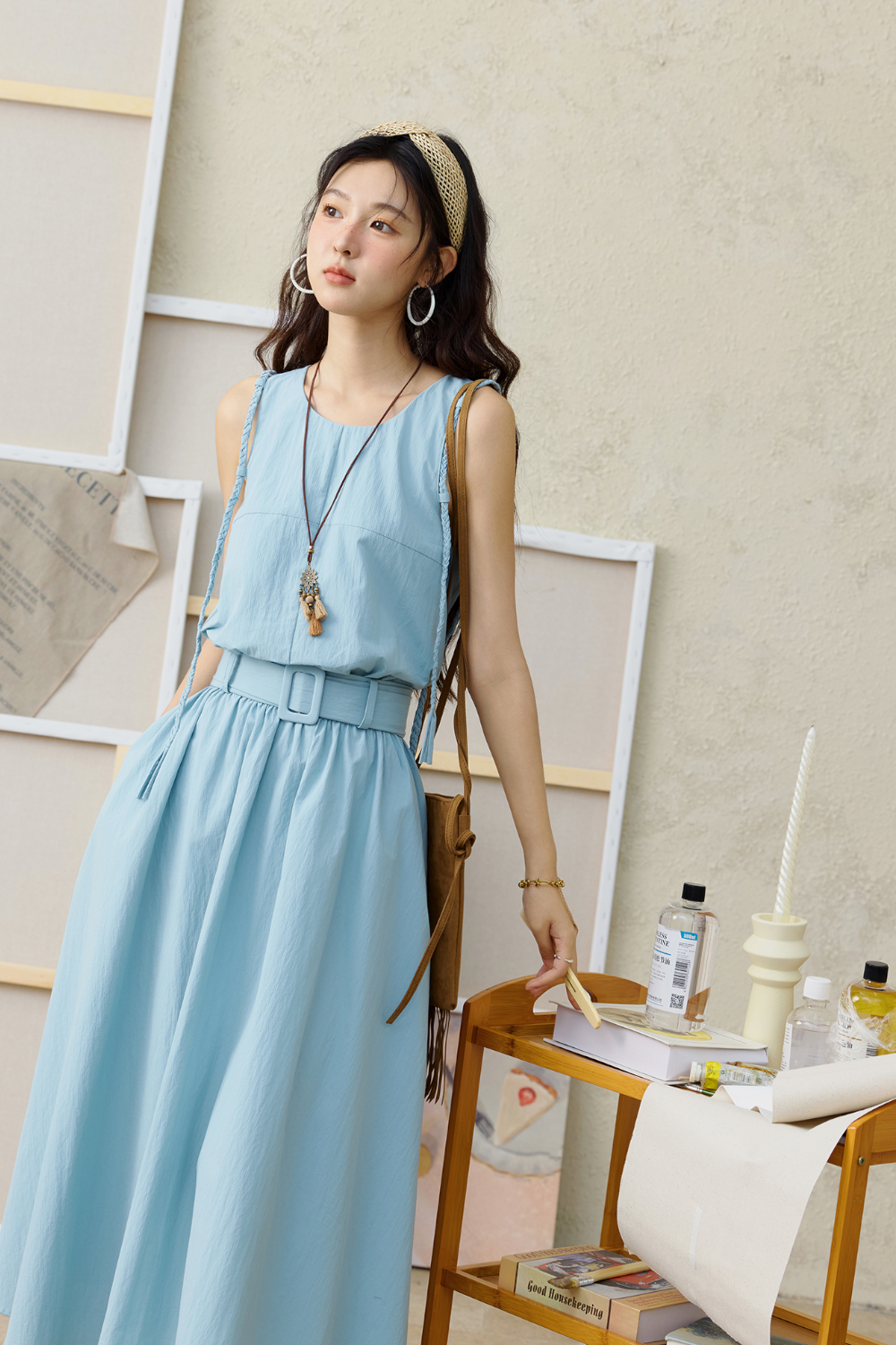 Gaun Maxi A-line untuk Wanita