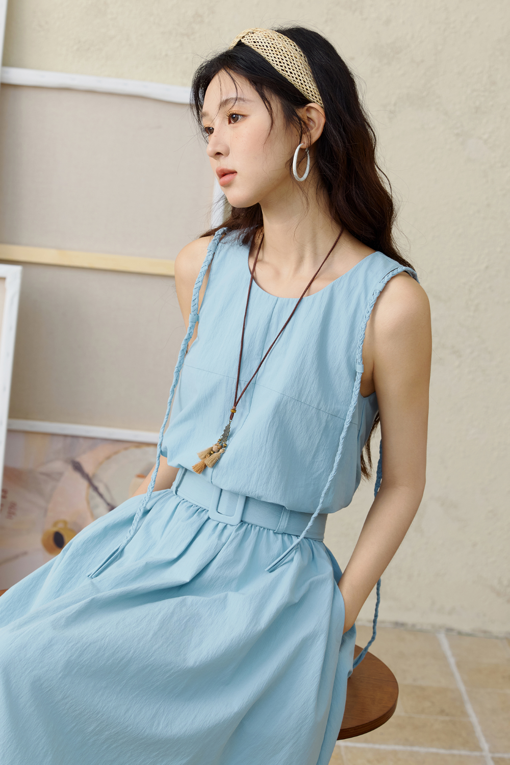 Gaun Maxi A-line untuk Wanita