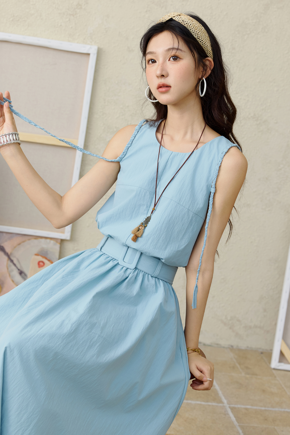 Gaun Maxi A-line untuk Wanita
