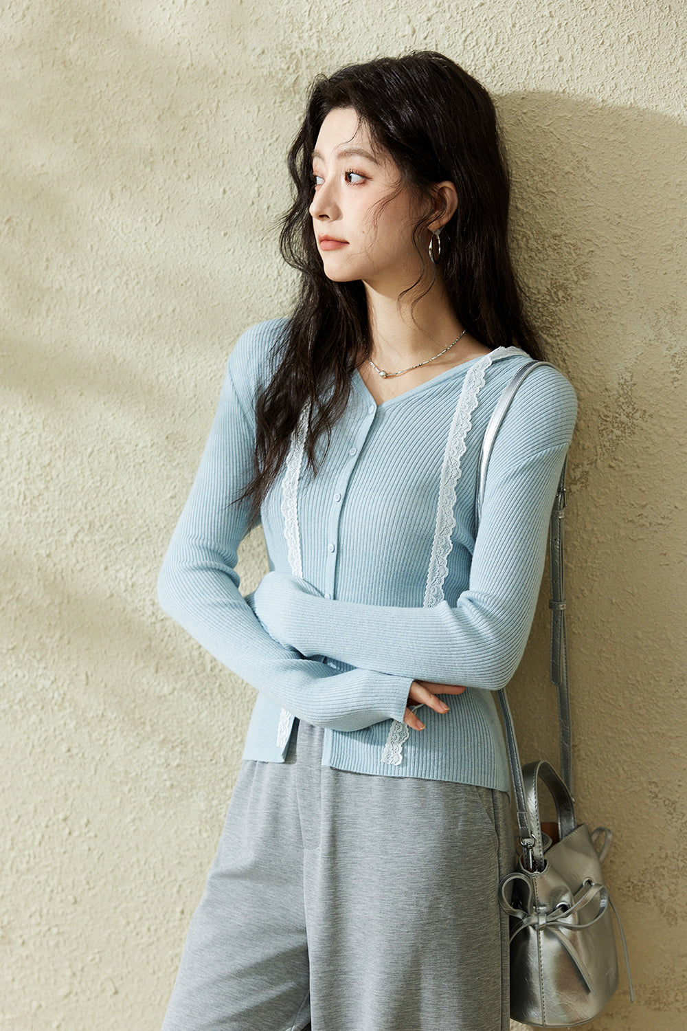 여성용 니트 셔츠