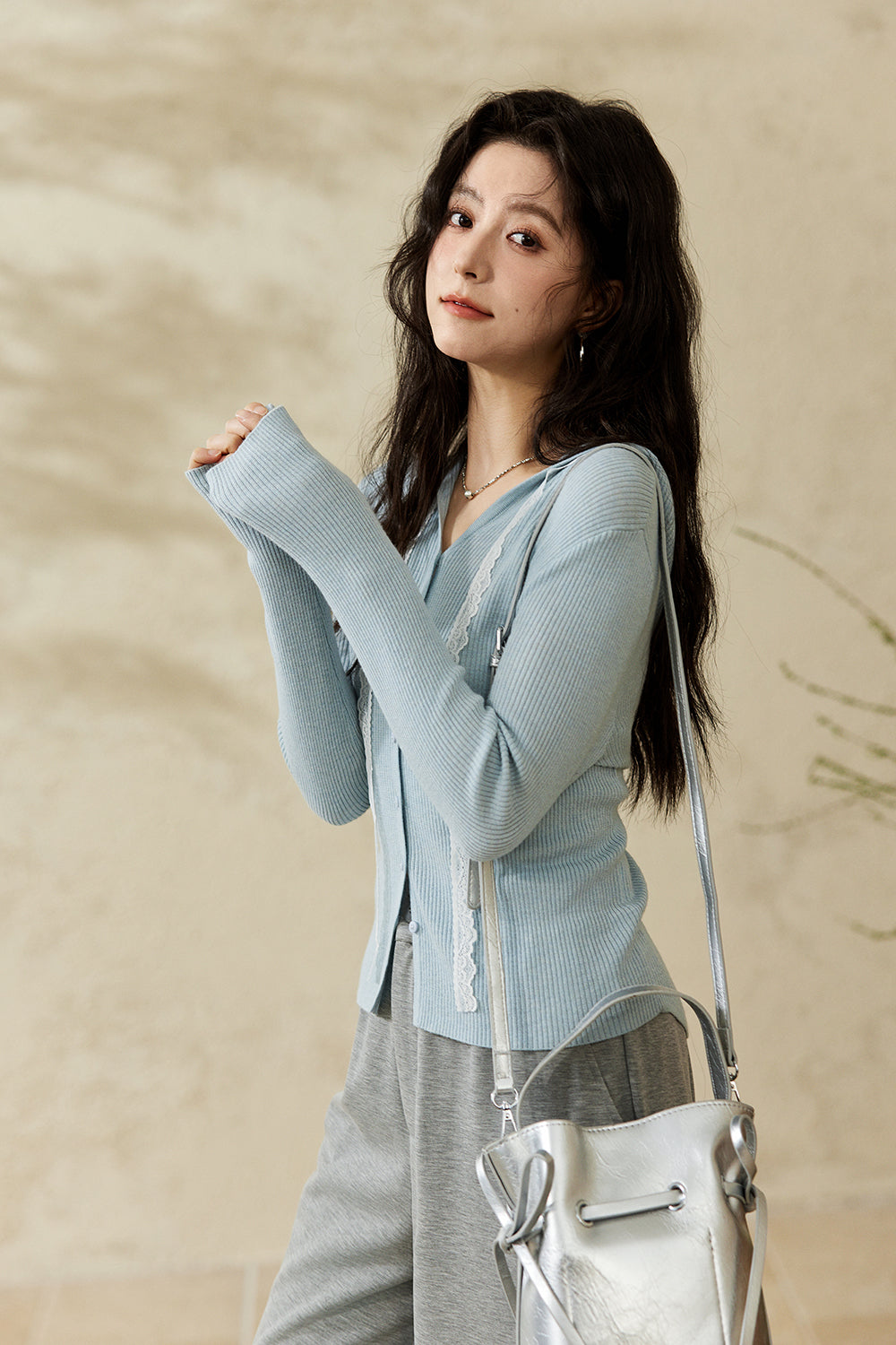 여성용 니트 셔츠