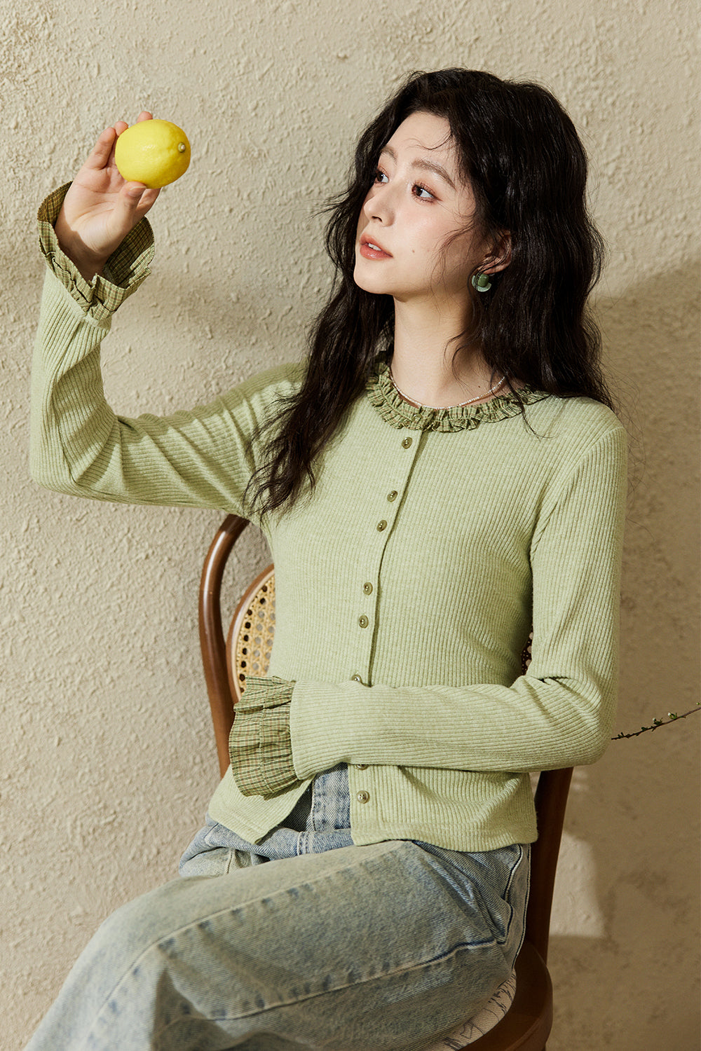 여성용 니트 셔츠