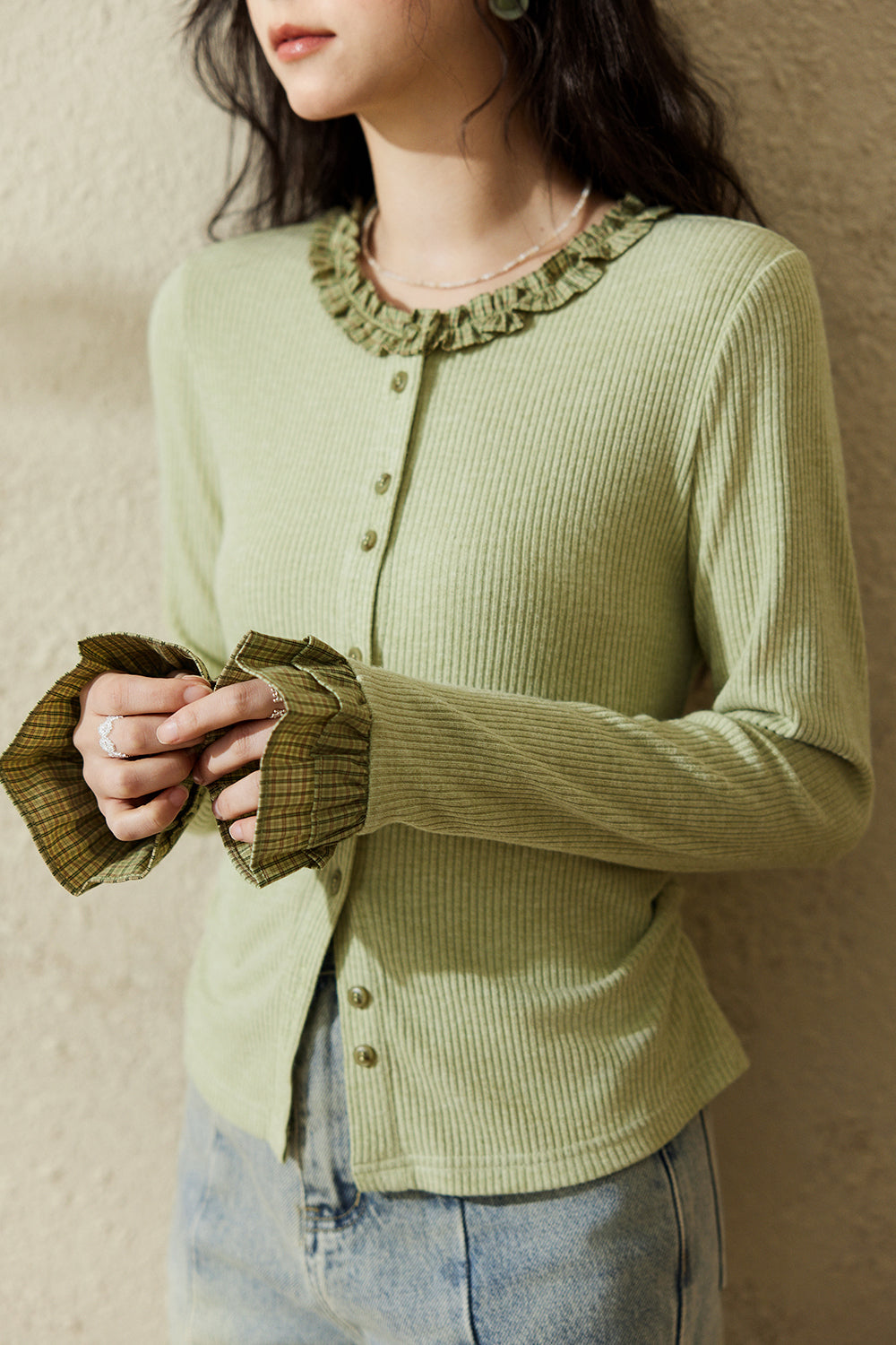 여성용 니트 셔츠