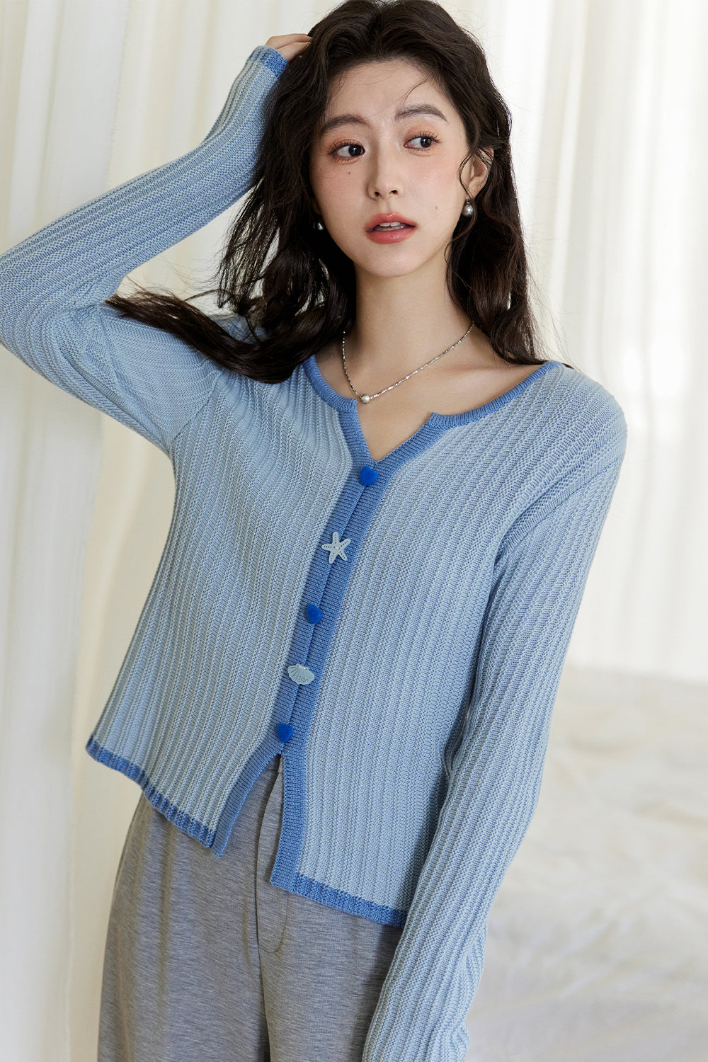 여성용 니트 셔츠