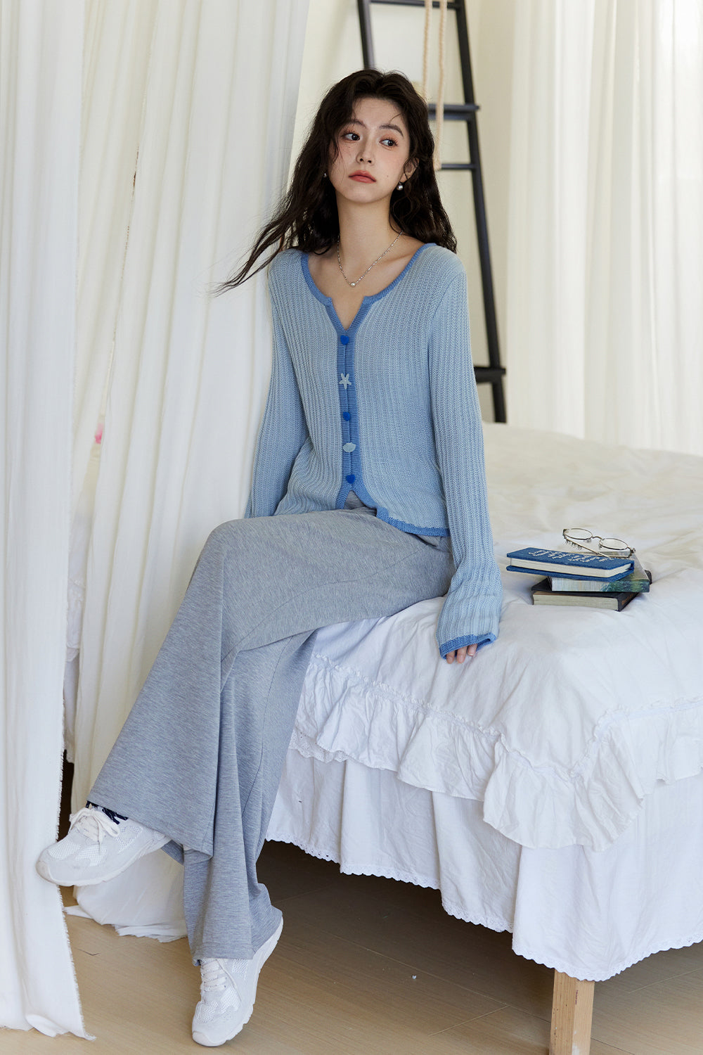 여성용 니트 셔츠