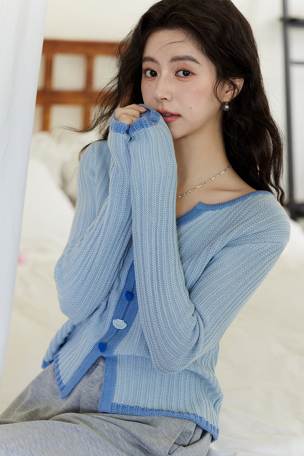 여성용 니트 셔츠