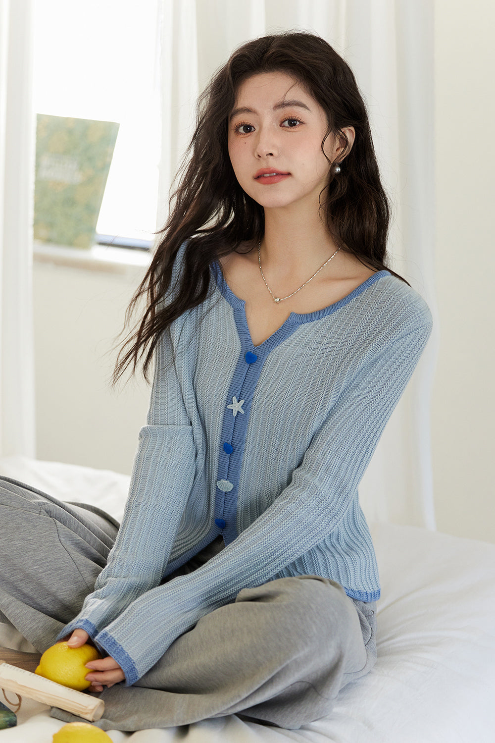 여성용 니트 셔츠