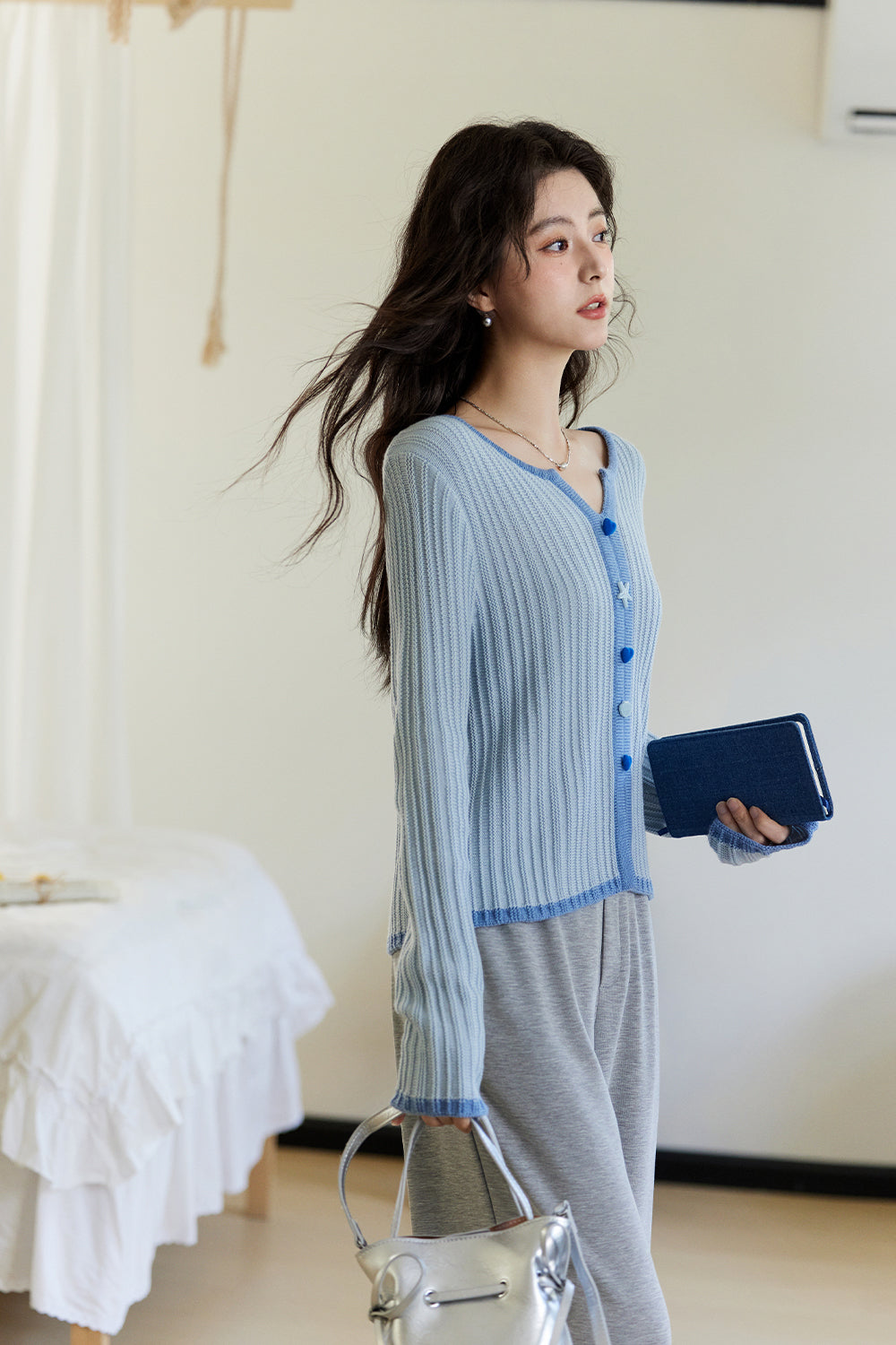 여성용 니트 셔츠