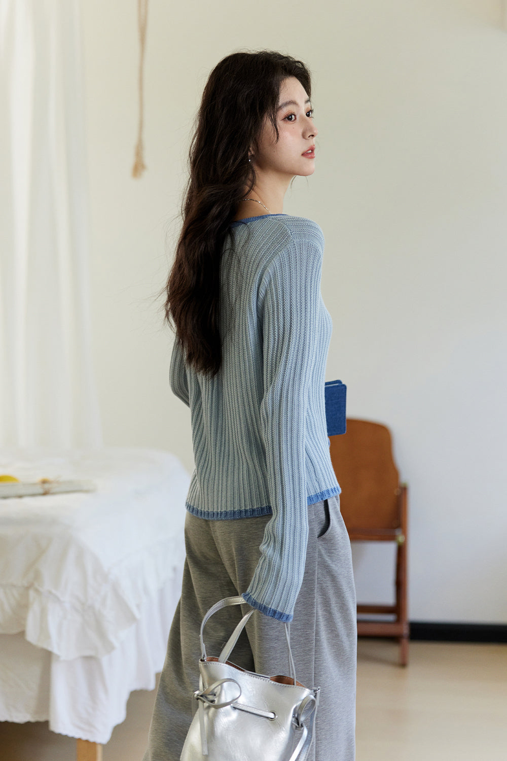 여성용 니트 셔츠