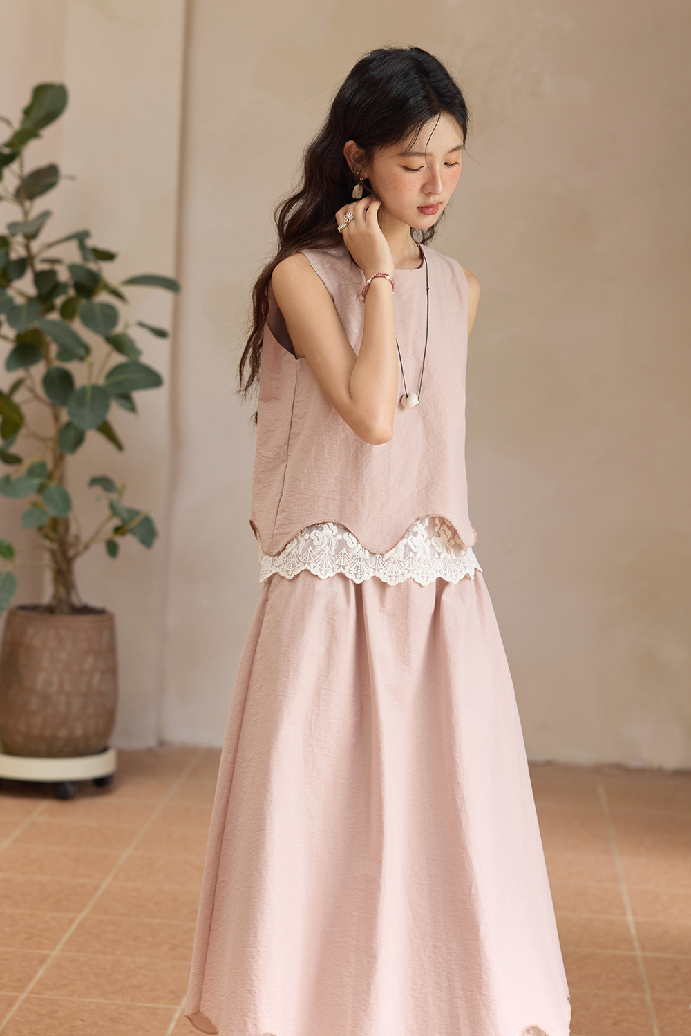 블라우스와 스커트 세트