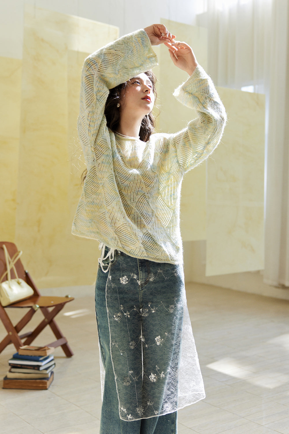 여성용 니트 셔츠