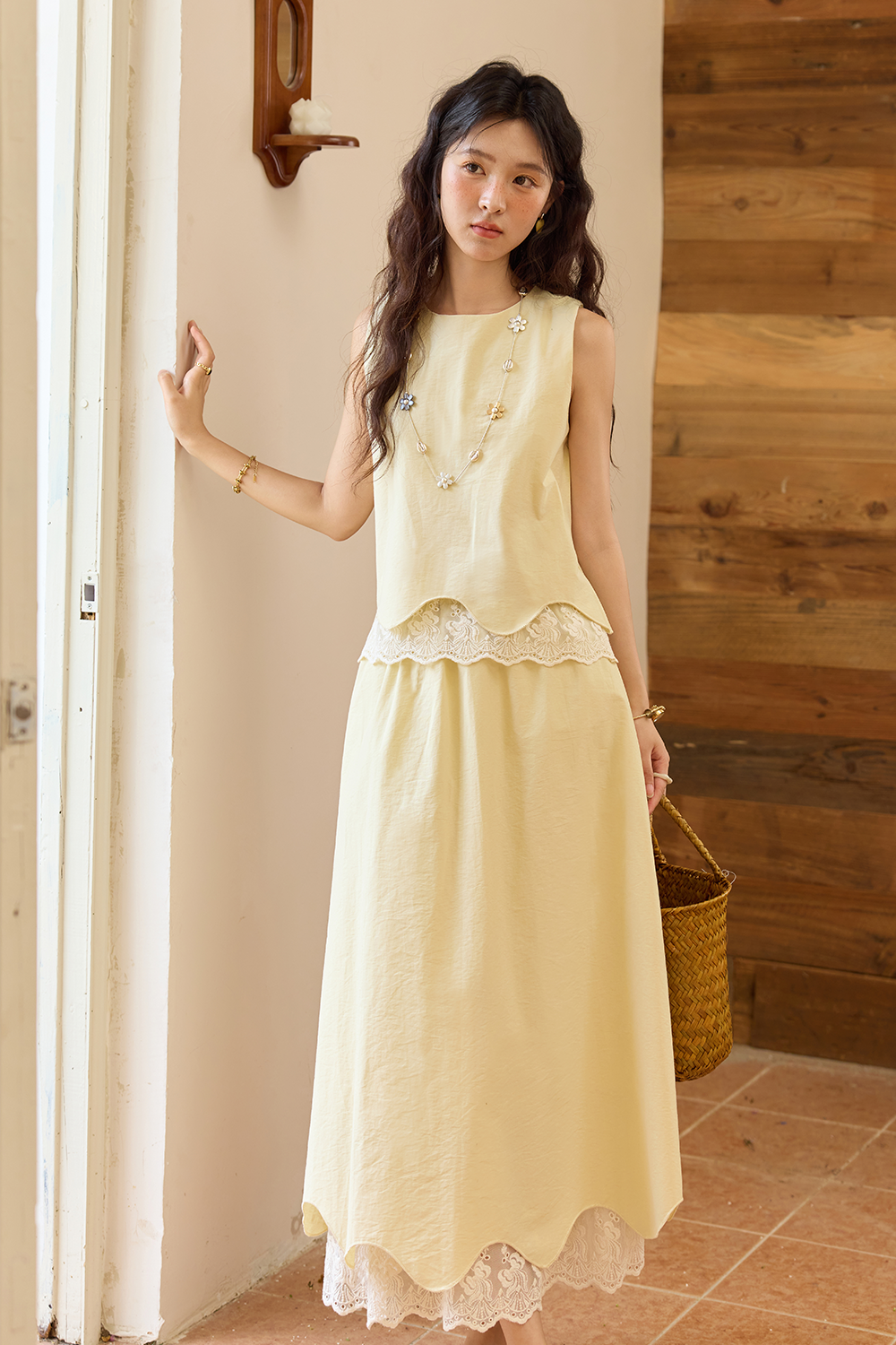 블라우스와 스커트 세트