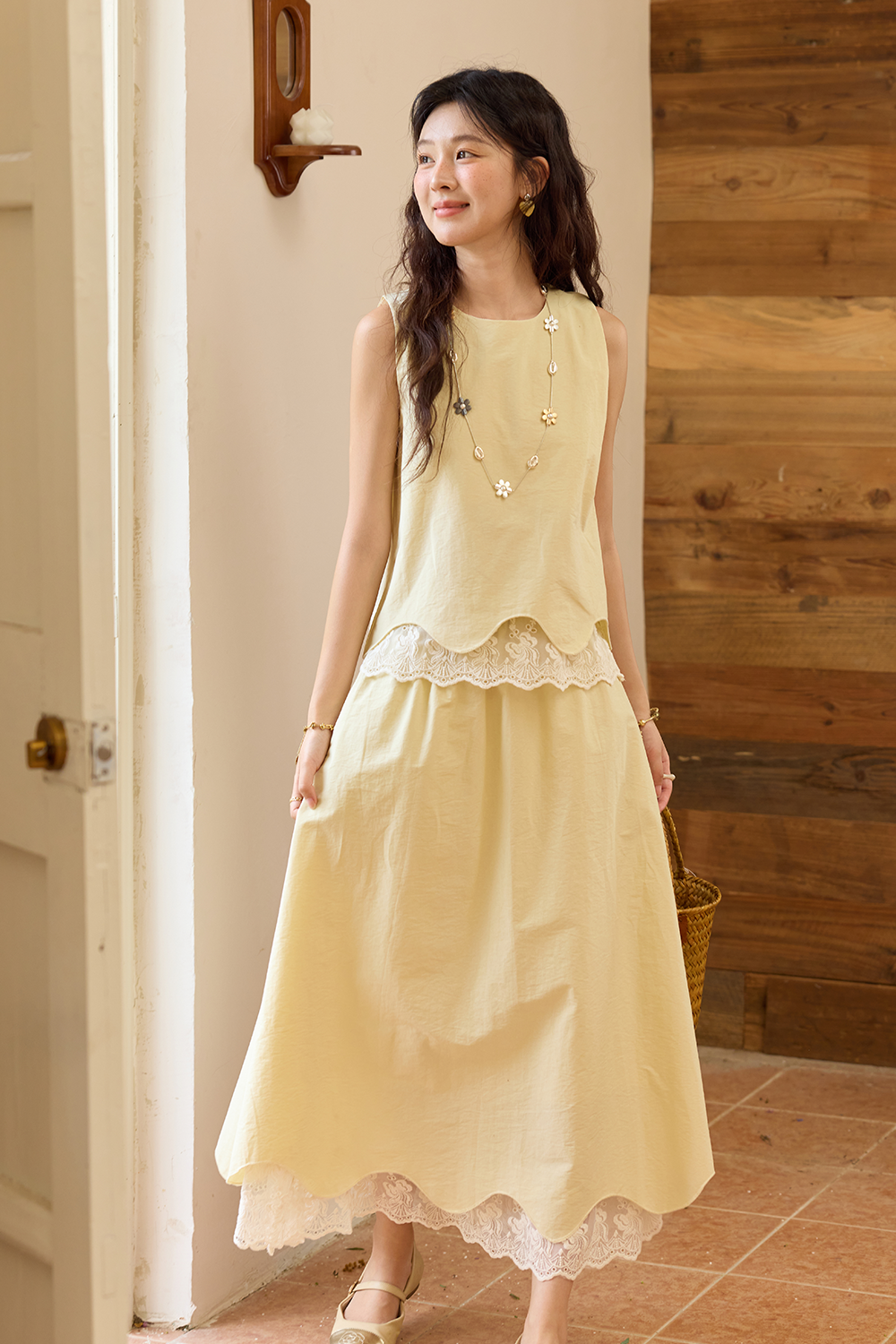 블라우스와 스커트 세트