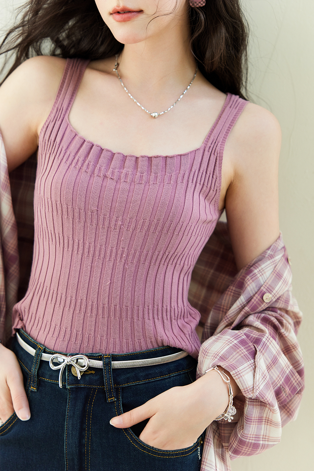 Atasan Tali Spaghetti untuk Wanita