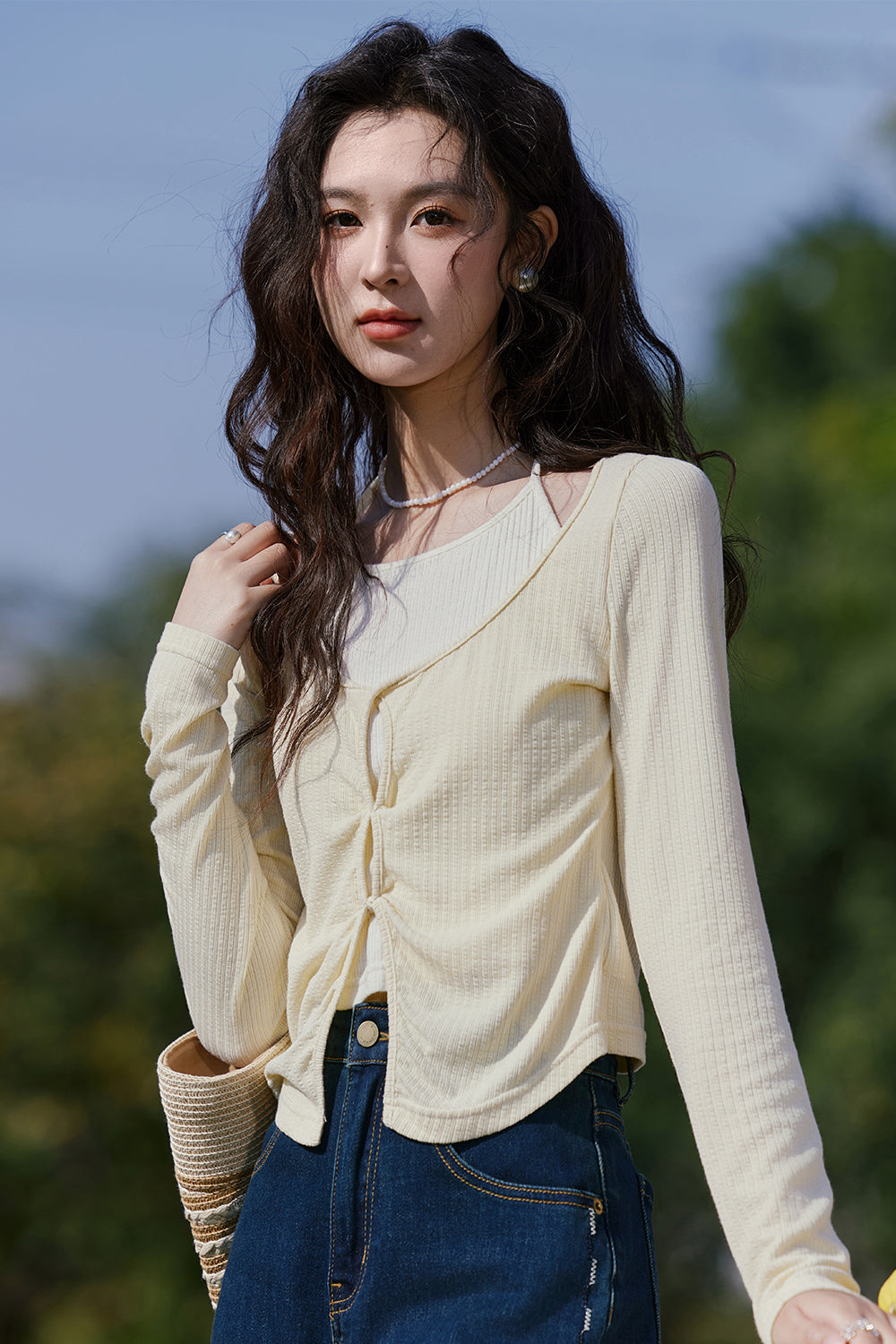 여성용 니트 셔츠