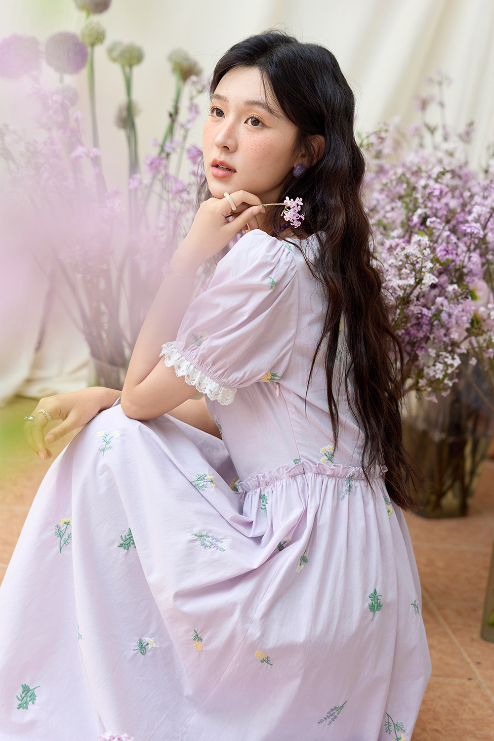 Gaun Maxi A-line untuk Wanita