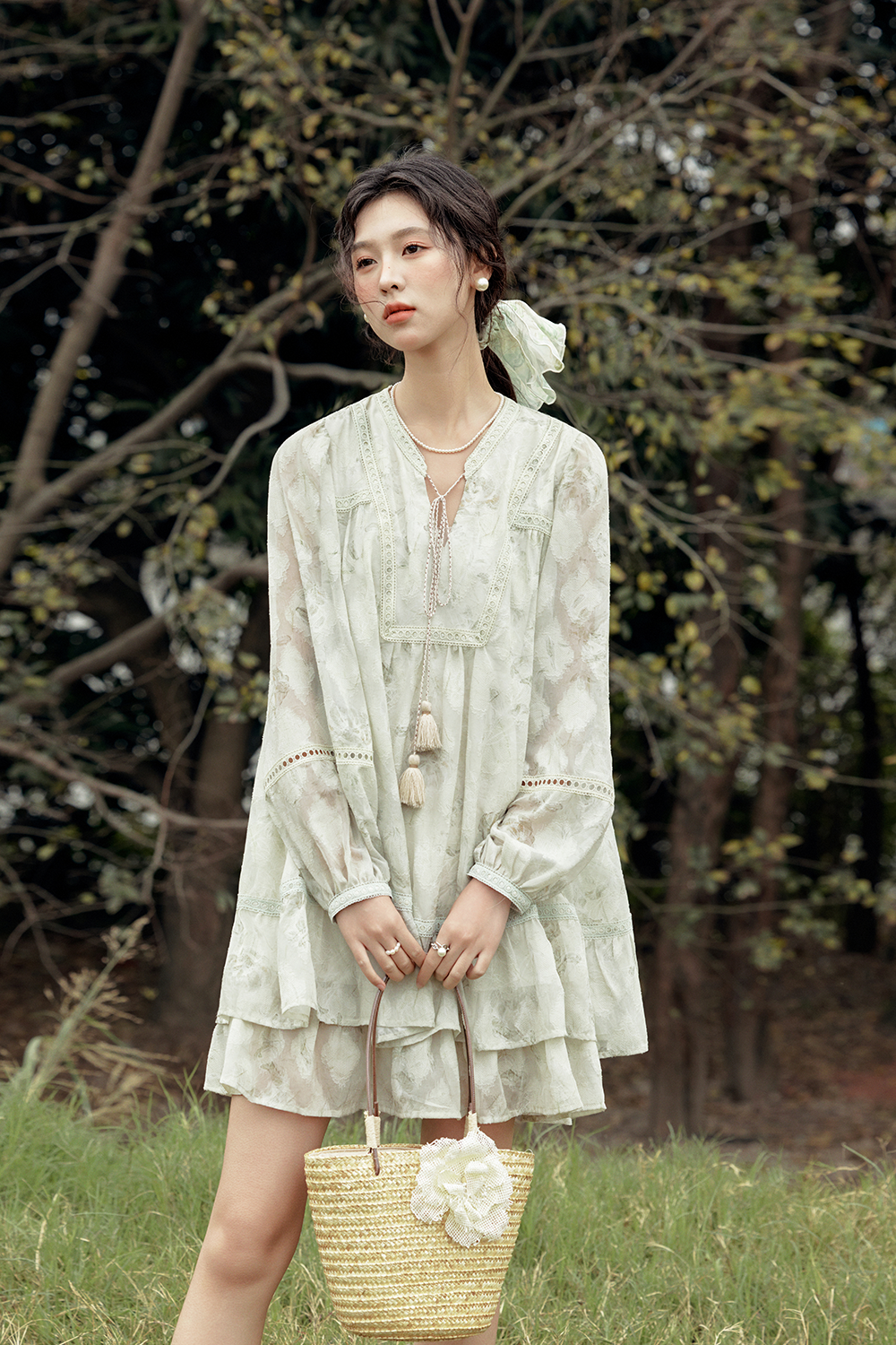 Váy mini chữ A cho nữ