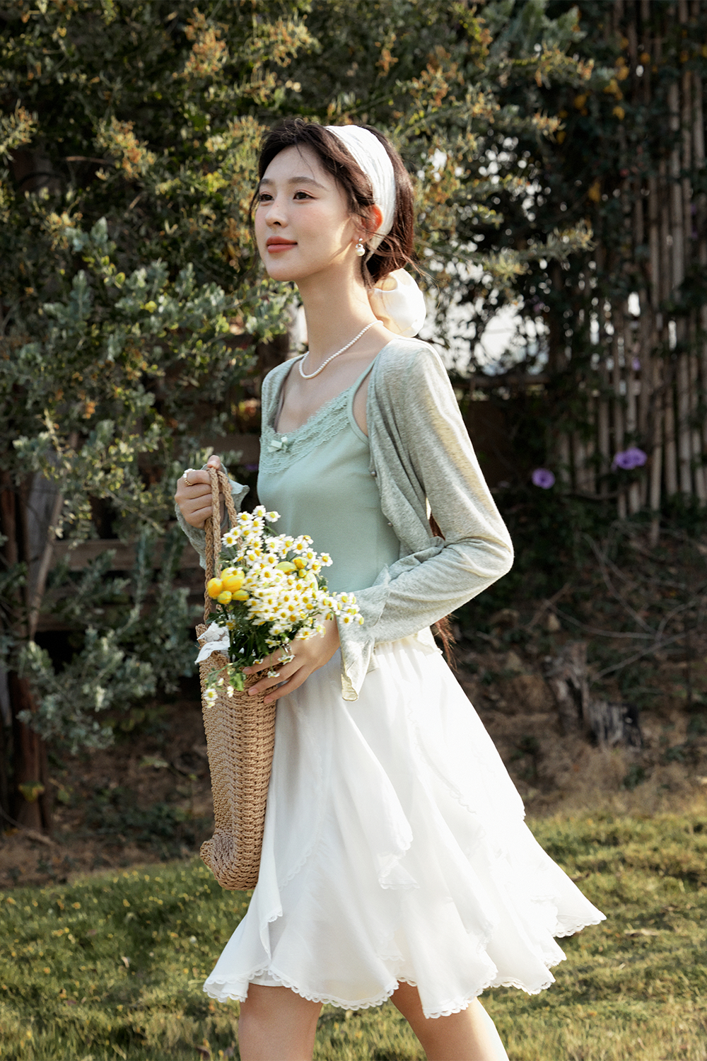 Bộ đồ len cardigan cho nữ