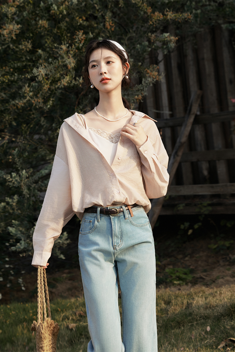 Shirt+Spaghetti Strap Top for Women