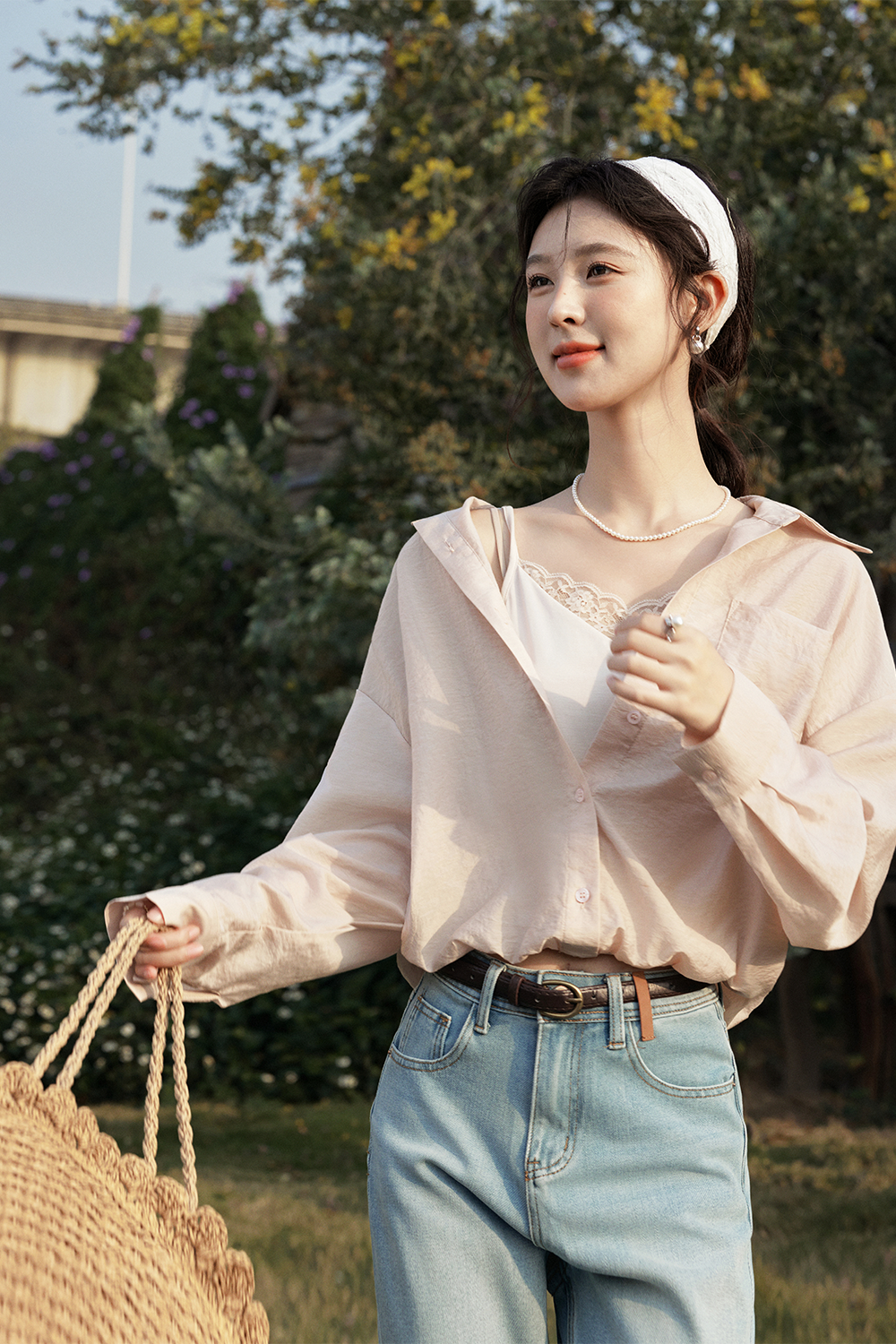 Shirt+Spaghetti Strap Top for Women