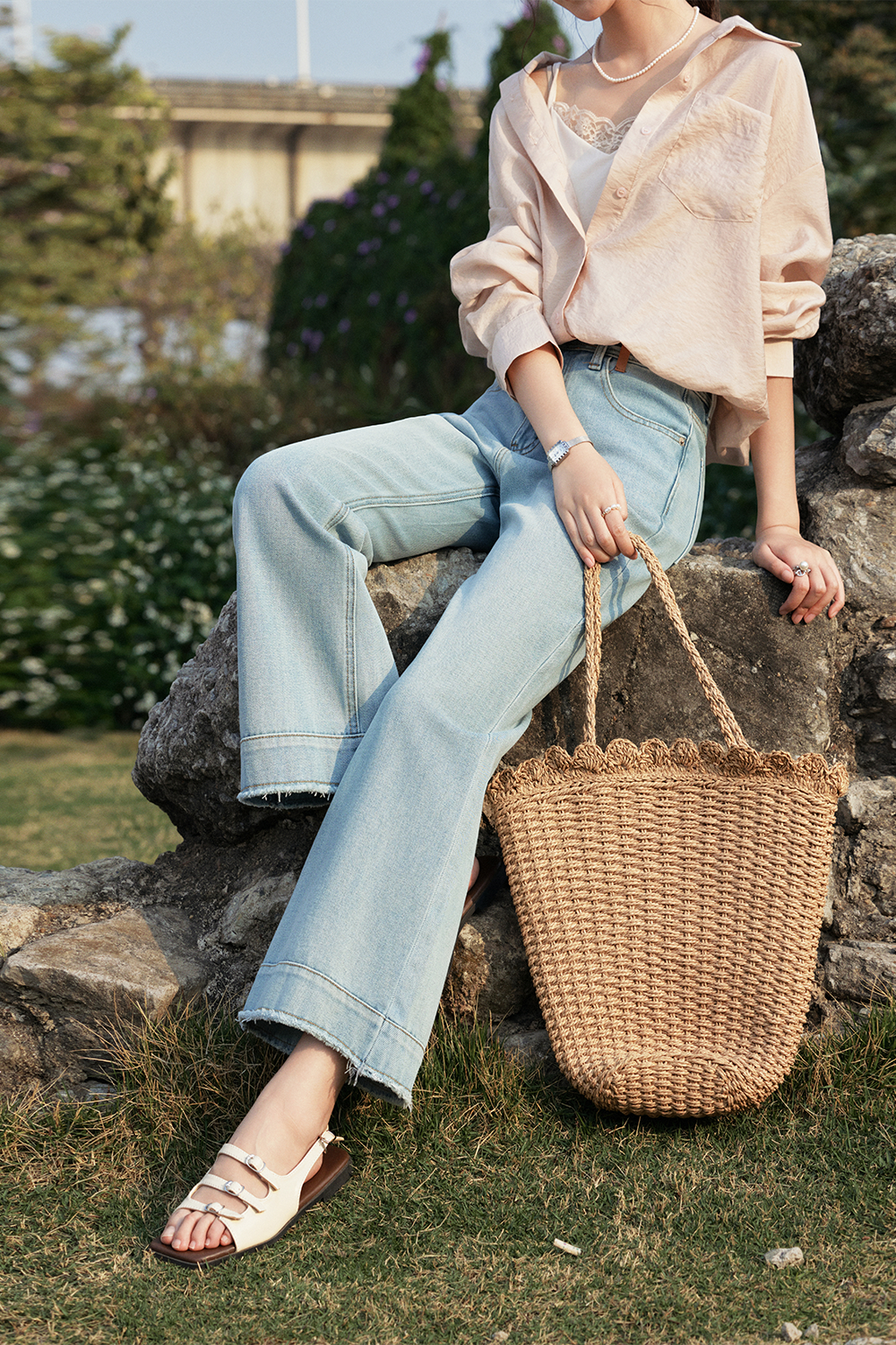 여성을위한 데님 청바지