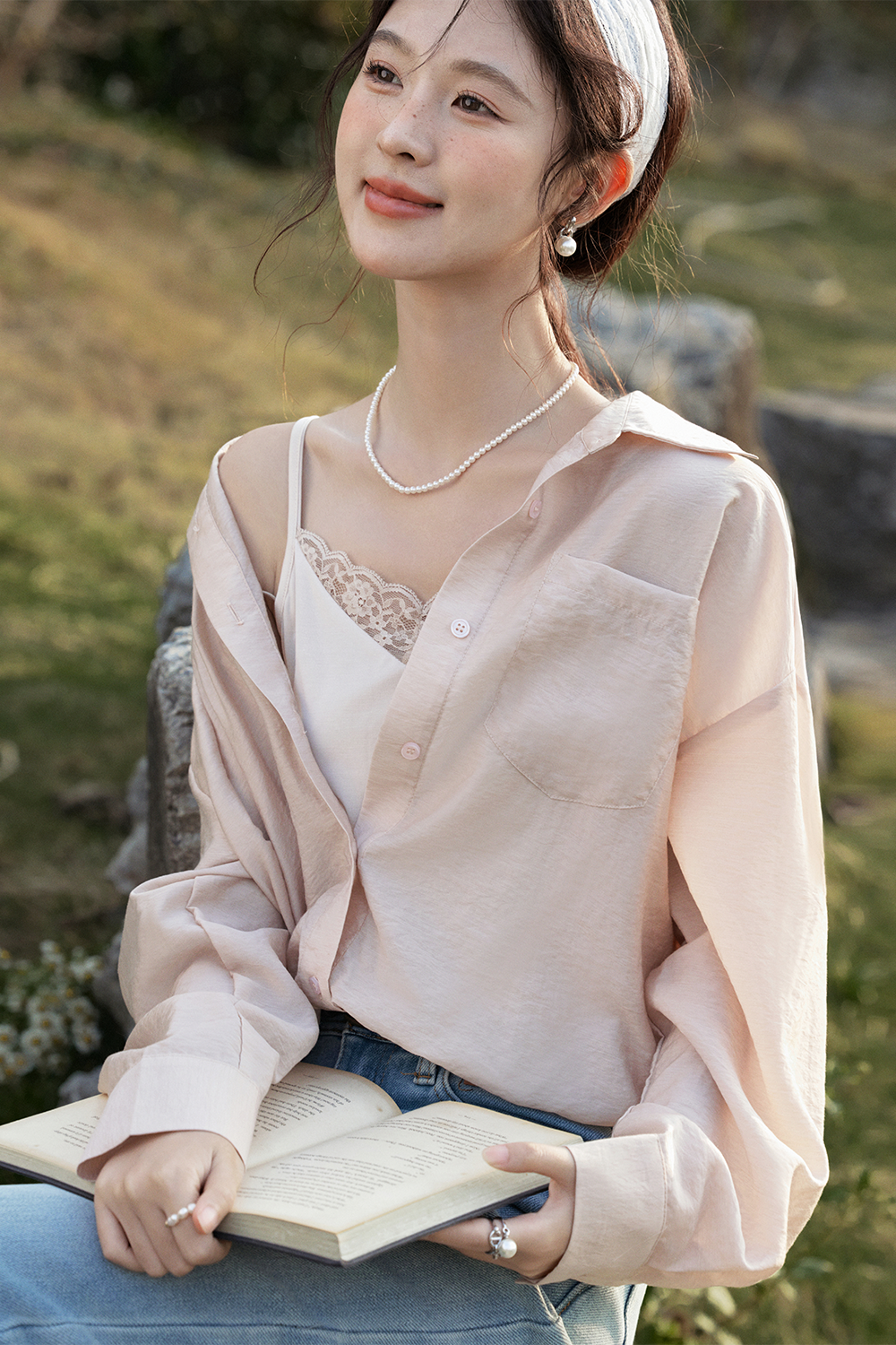 Shirt+Spaghetti Strap Top for Women