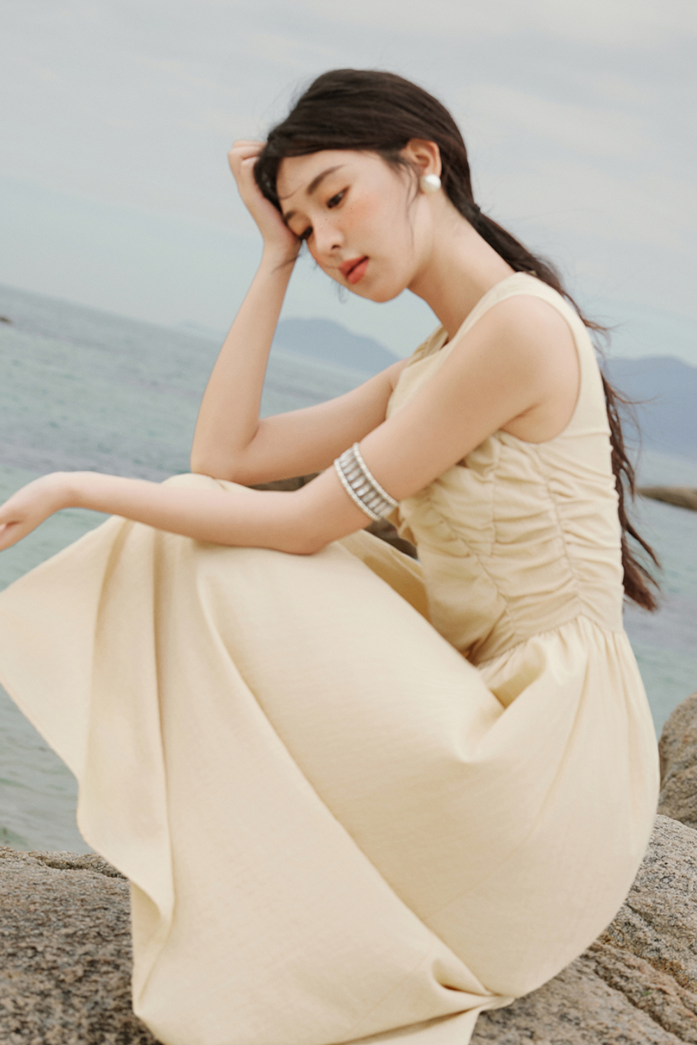 Gaun Tanpa Lengan Model A untuk Wanita