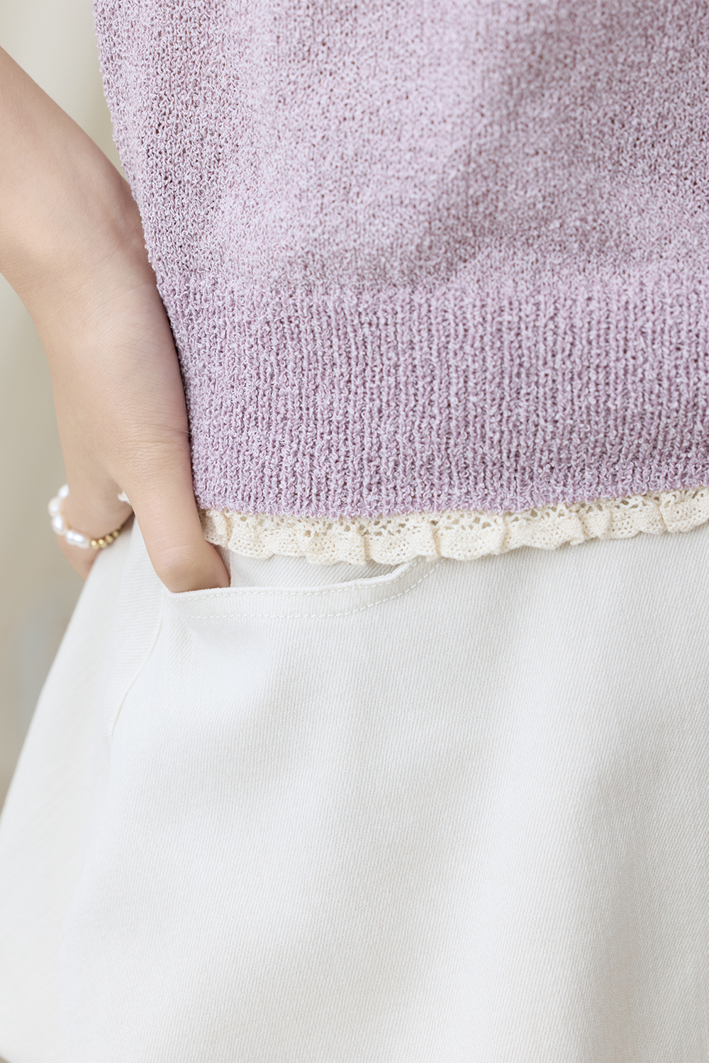 여성용 니트 티셔츠