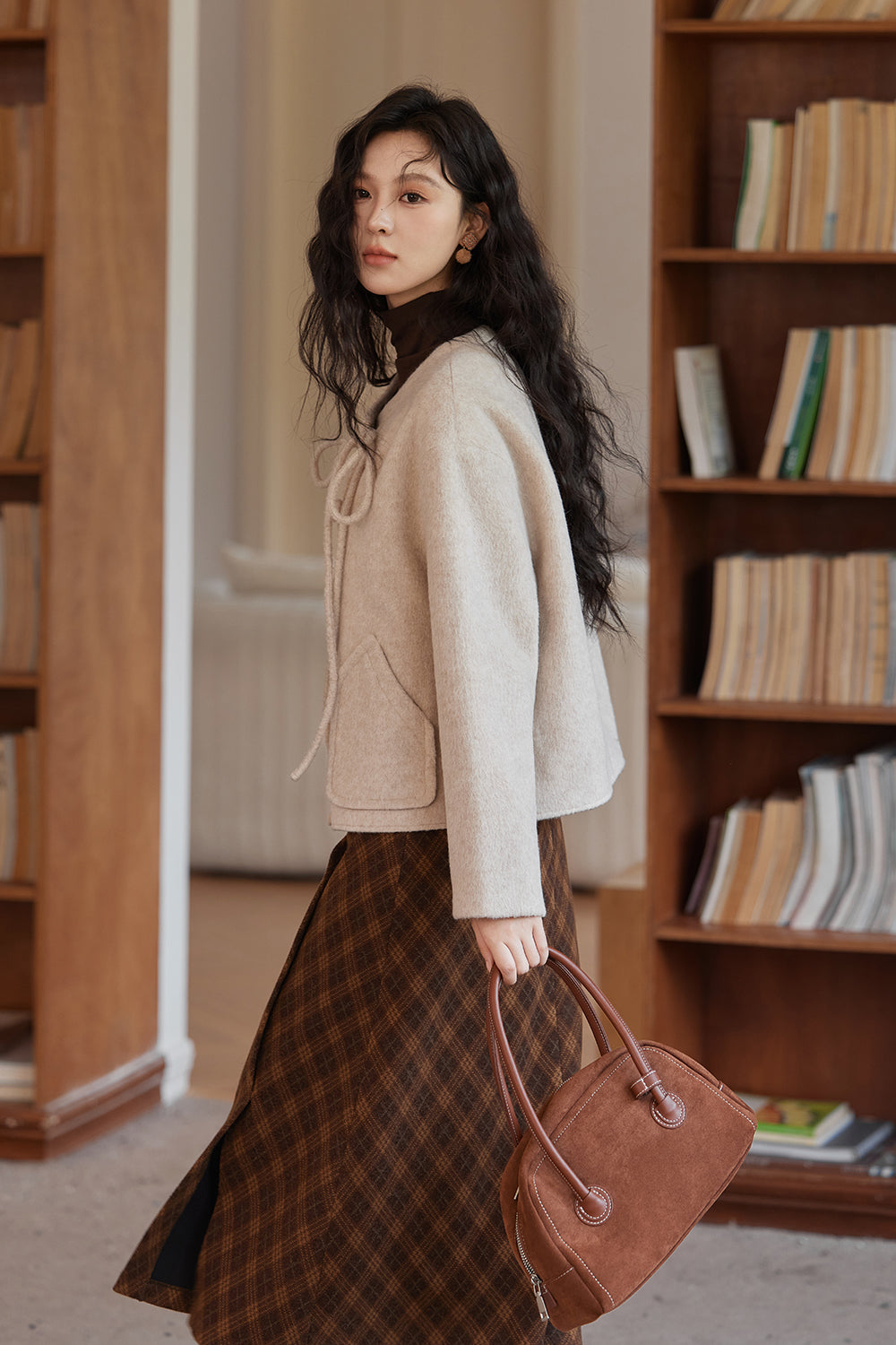 เสื้อโค้ทผ้าขนสัตว์สำหรับผู้หญิง