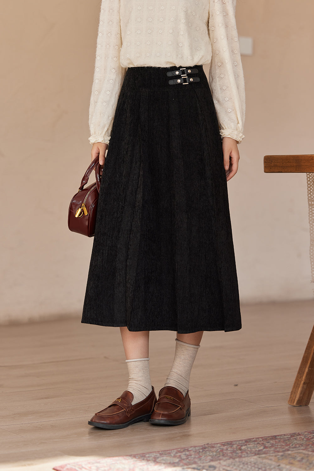 여성용 A라인 맥시 스커트